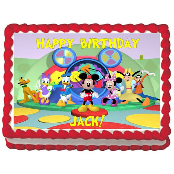 Mickey mouse clubhouse photo cake