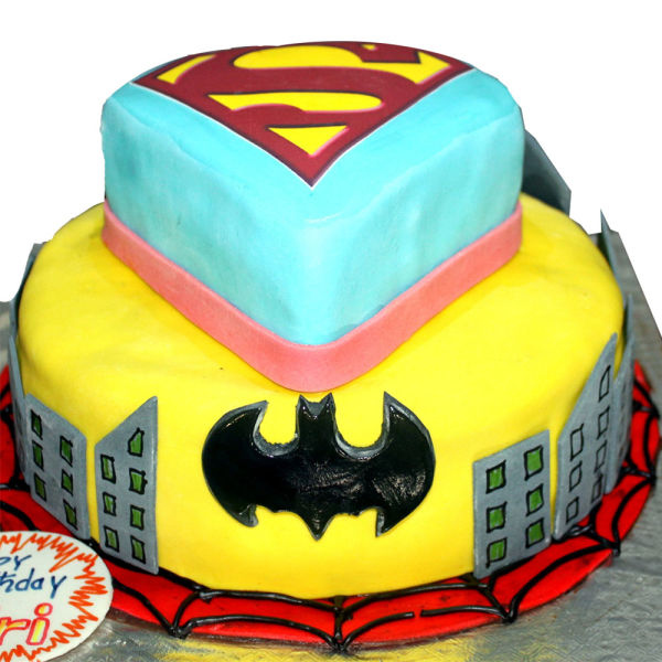 Superman Batman Cake