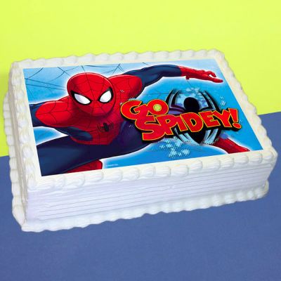 Spiderman Vanilla Photo Cake