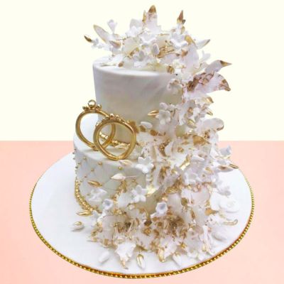 Creamy Creations Wedding Cake
