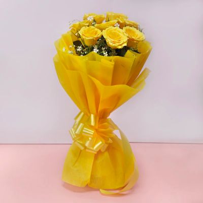 8 Yellow Roses