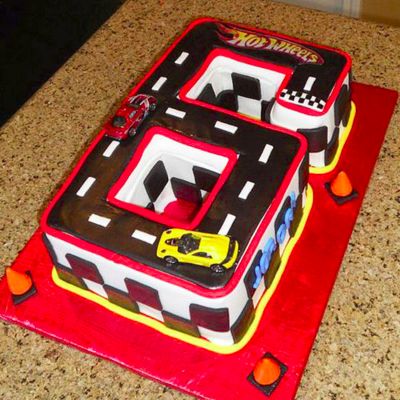 Cars Sixth Birthday Cake