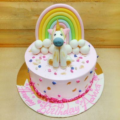 Beautiful Rainbow Unicorn Cake
