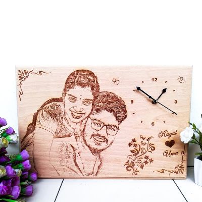 Personalised Wooden Photo Clock