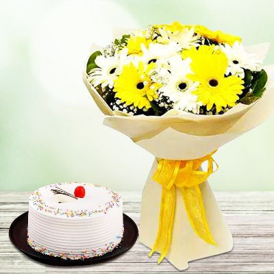 Cake With Mix Gerberas