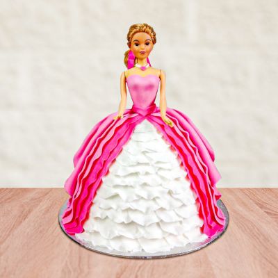 Sweetest Barbie Fondant Cake