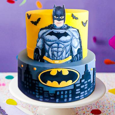 Batman Photo Tier Cake