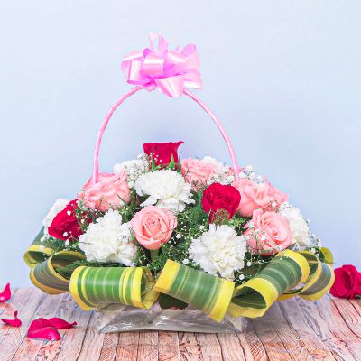 Love Basket Of Rose