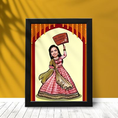 Happy Bangle Ceremony Caricature Art