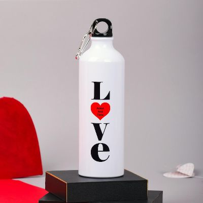 Love Heart Personalised Sipper Bottle