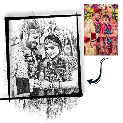 Marriage Ceremony Pencil Art