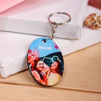 Love You Mom Personalized Key Chain