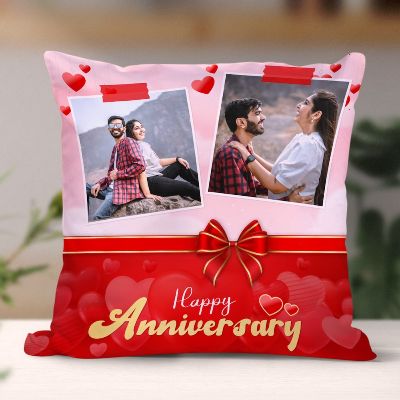 Personalised Forever Love Anniversary Cushion
