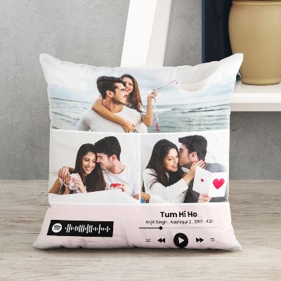Perfect Personalised Photos And Spotify Cushion