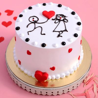 Love Couple Vanilla Designer Cake