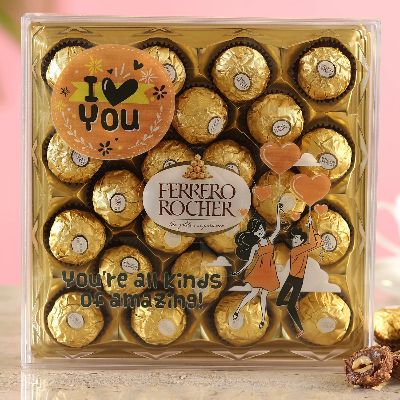 Love You Printed Ferrero Rocher Box