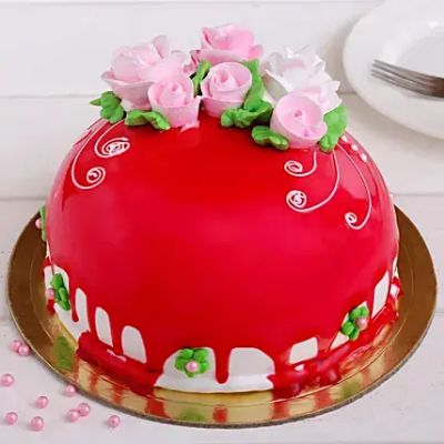 Roses On Top Chocolicious Cake