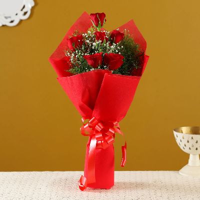 Vivid Love Red Roses Bouquet