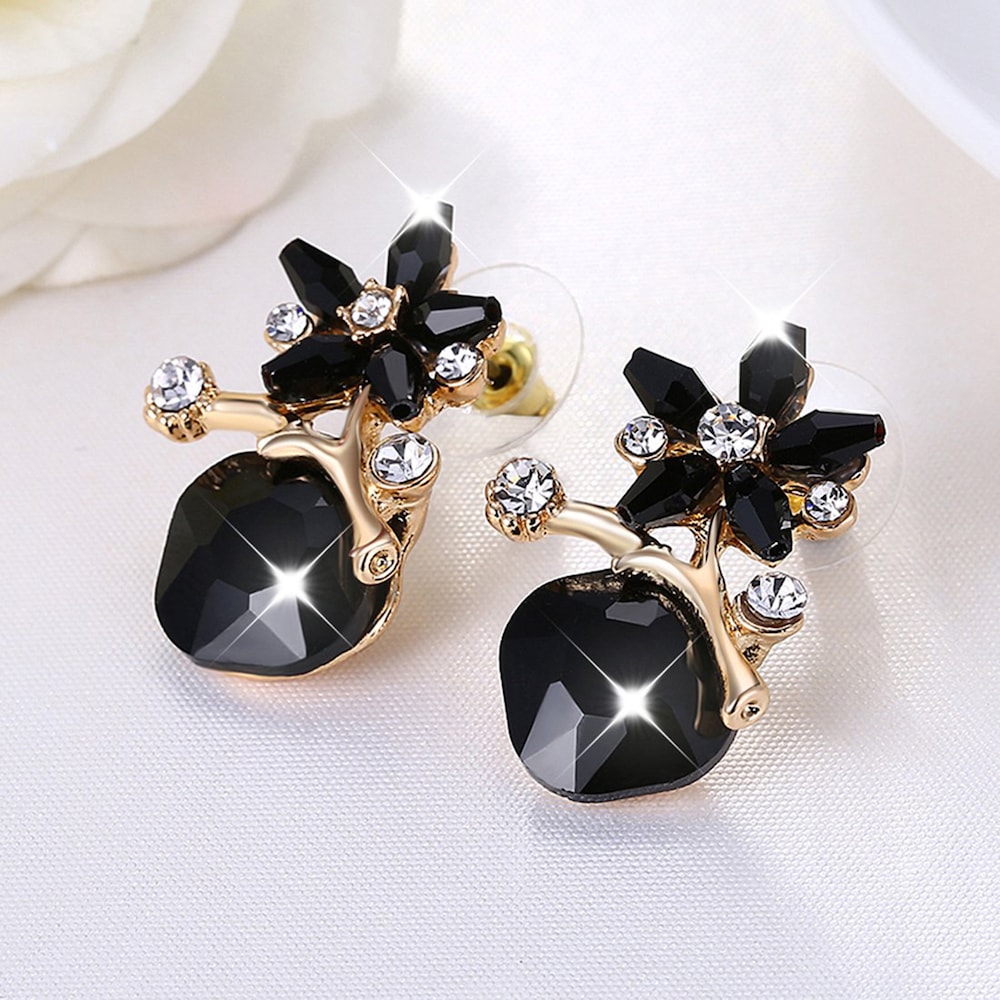 Jet best sale black earrings