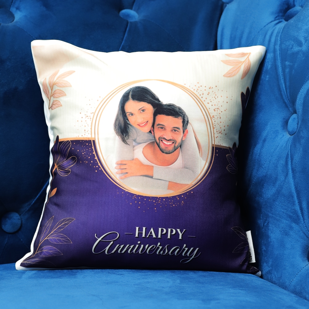 Order Online Cute Couple Anniversary Cushion Blissmygift