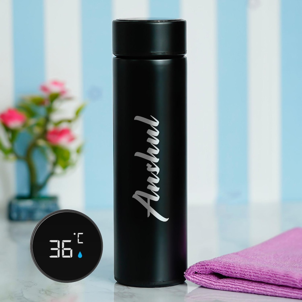  Personalised Led Temperature Bottle For Him