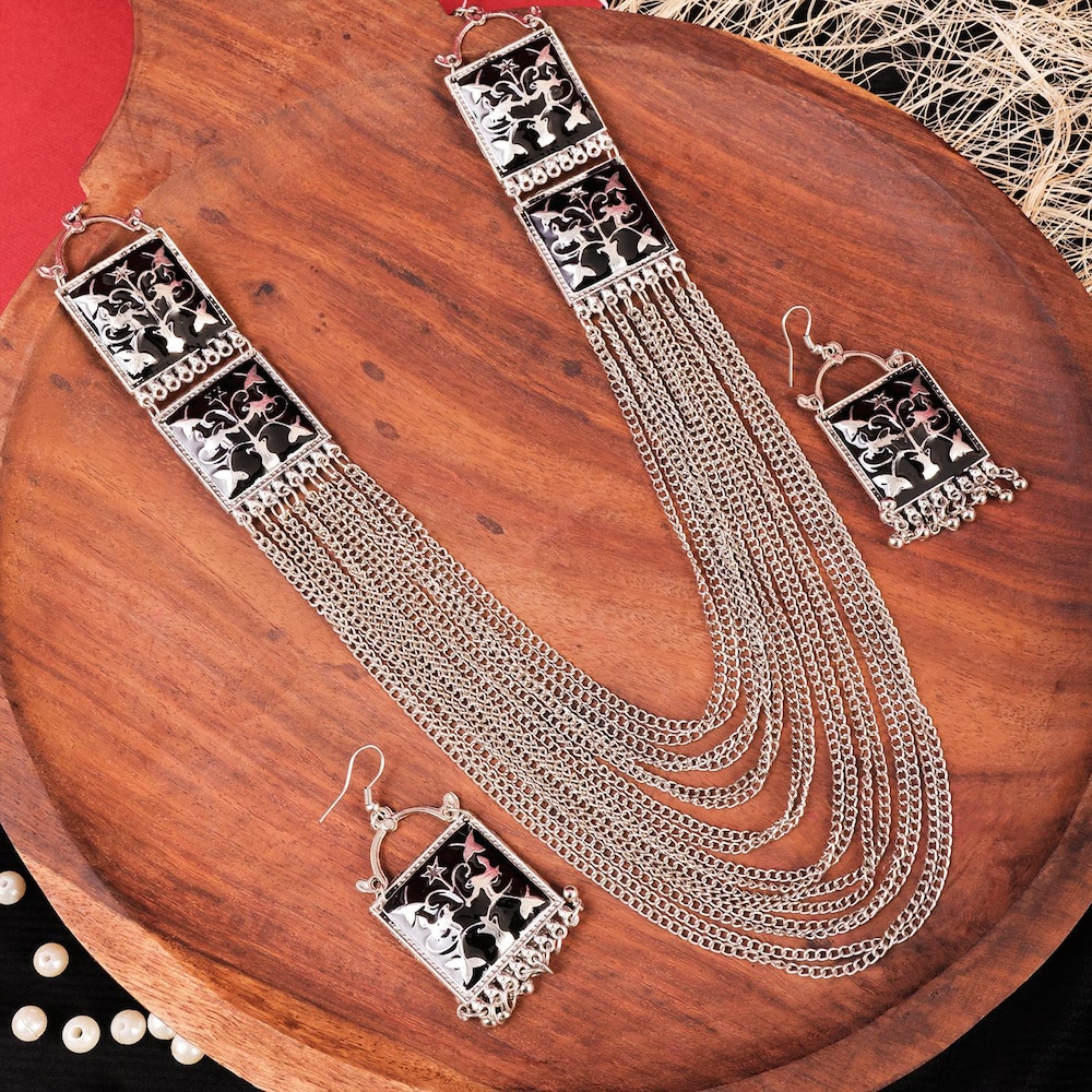 Oxidised Handcrafted Layered Necklace