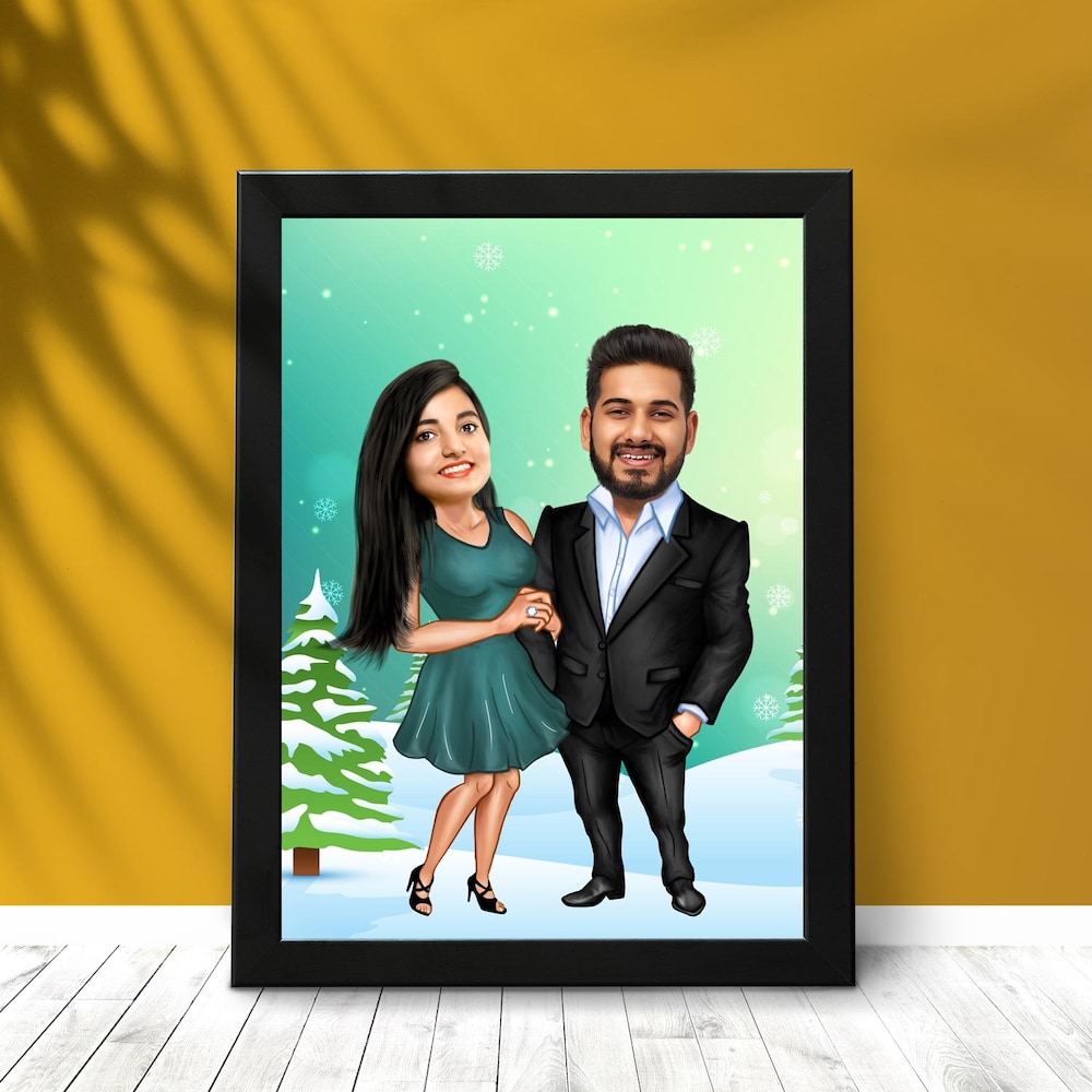 Beautiful Couple Caricature Art