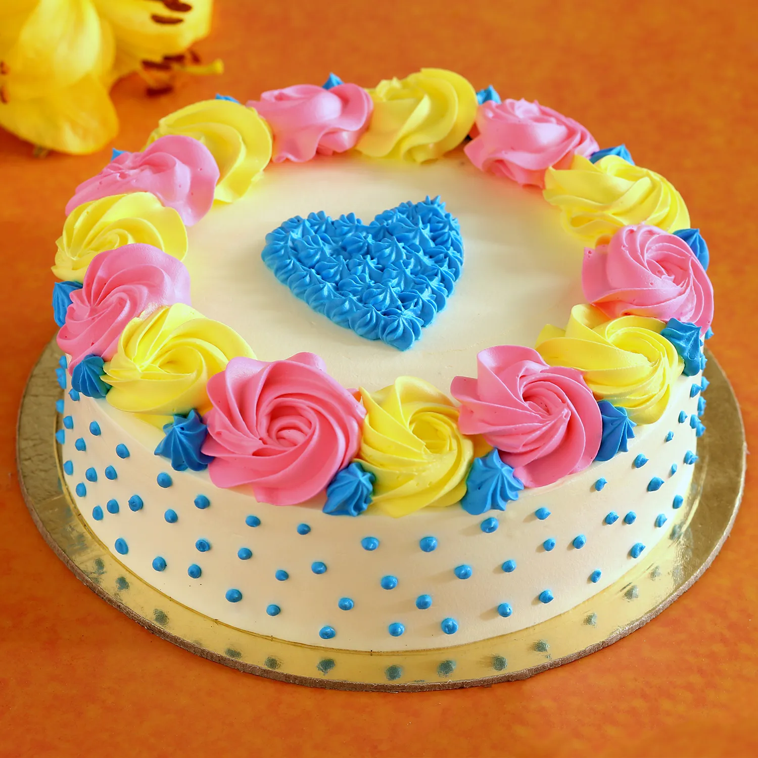  Heart & Roses Designer Chocolate Cake